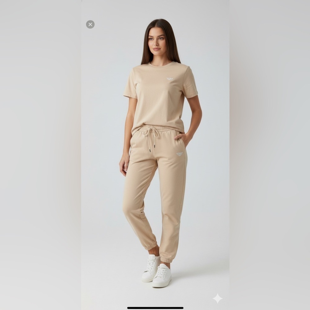 Prada logo Beige Two-Piece Lounge Set size medium